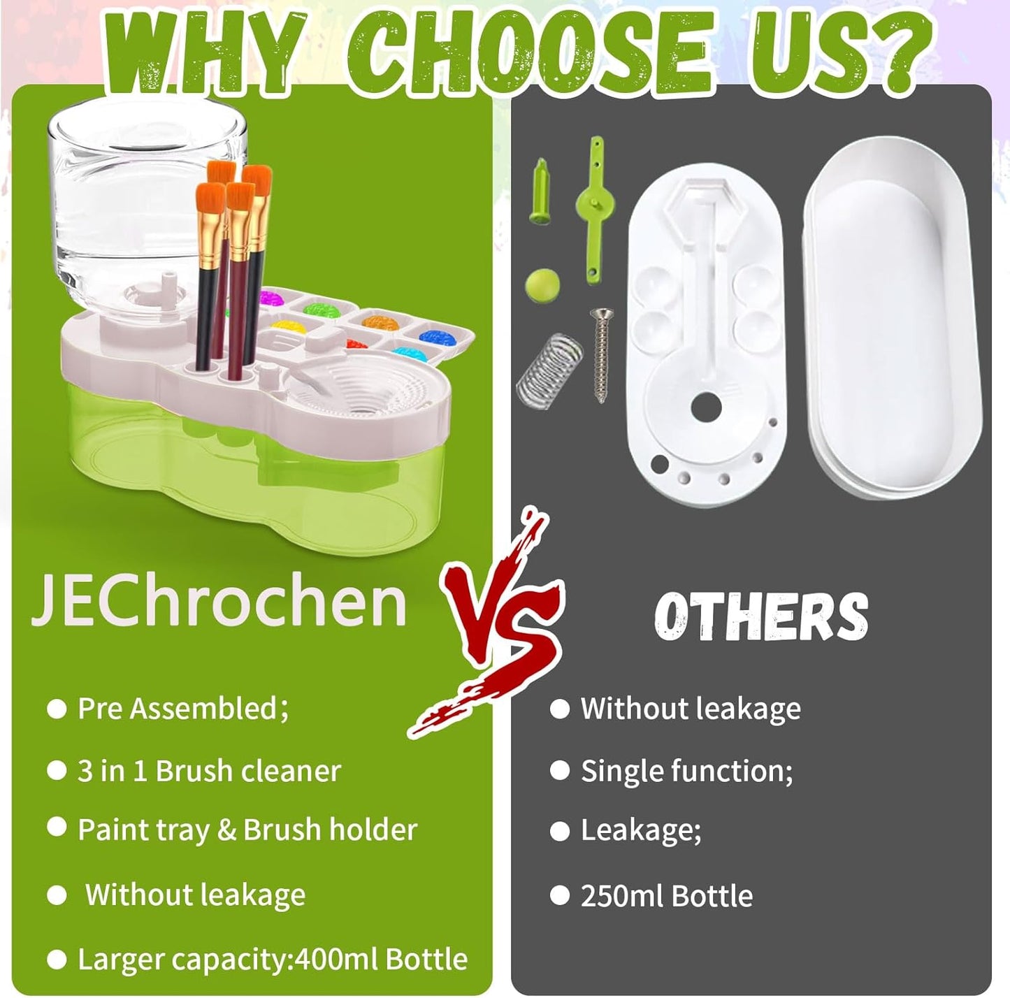 2025 Upgraded Paint Brush Cleaner Tool,Brush Rinser Cup Painting Running Water Circulation Art Supplies for Acrylic,Watercolor and Water Based Creative Gift for Adult Artist Beginners Kids