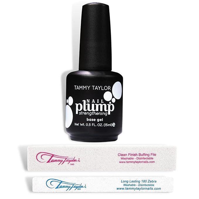 Tammy Taylor Nail Plump Nail Hardener | Extra Strength Healthy Natural Nail Strengthener Polish for Thin Nails and Split Nail Growth Oil Treatment | Helps Repair Damaged Nailbeds and Nail Biting | Kit