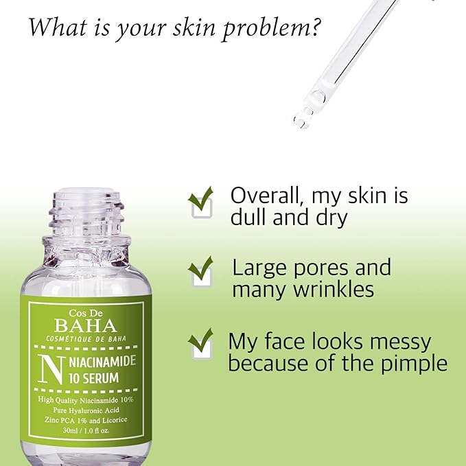 Niacinamide 10% + Zinc PCA 1% Serum for Face - Pore Reducer + Uneven Skin Tone Treatment + Diminishes Acne Prone, Skin Balancing Pore Reducing, Restores Elasticity, 1 Fl Oz (30ml)