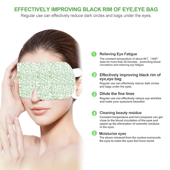 Steam Eye Mask, 15 Packs Hot Steam Eye SPA Mask for Dry Eyes, Travel Essentials & Relaxation Gifts for Women, Men Lavender Fragrance Warming Eye Patch