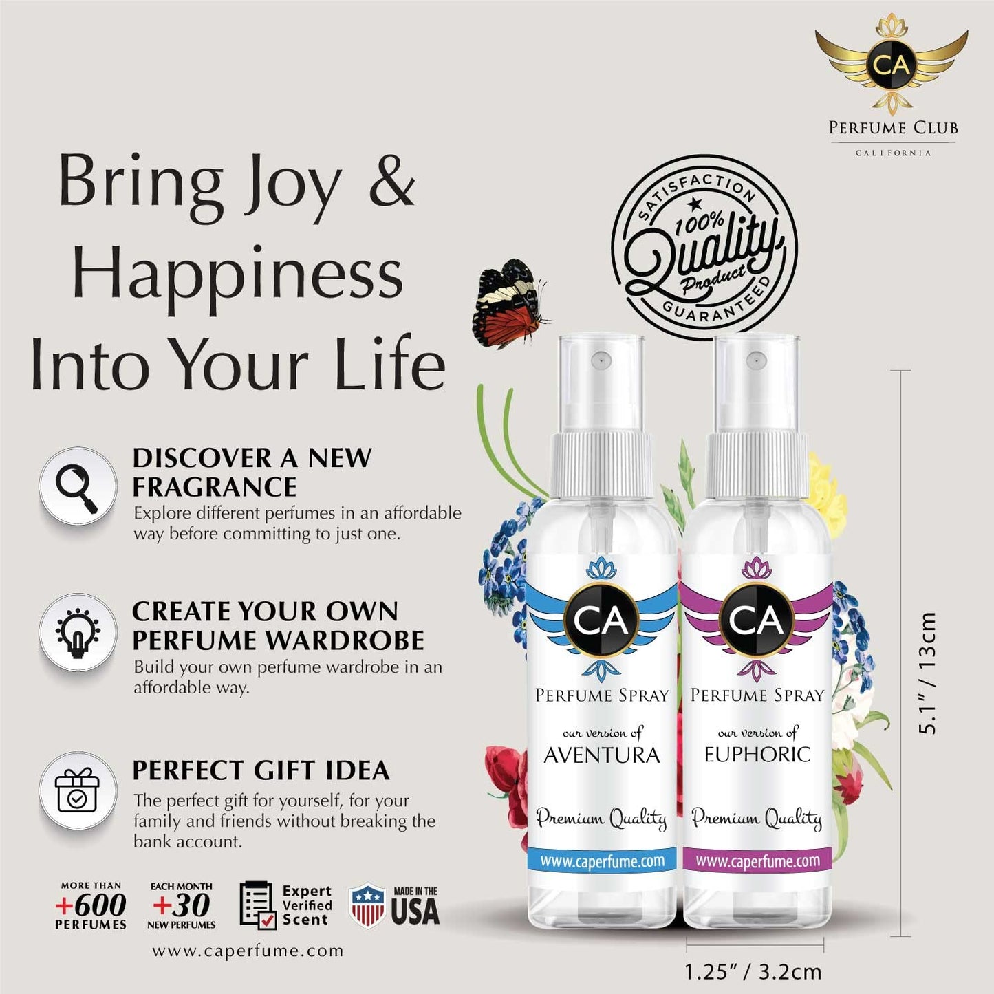 CA Perfume Amber Rouge Saffron For Women And Men Unisex Fragrance Eau de Parfum Spray Refillable Bottle 2 Fl Oz/60ml-X3