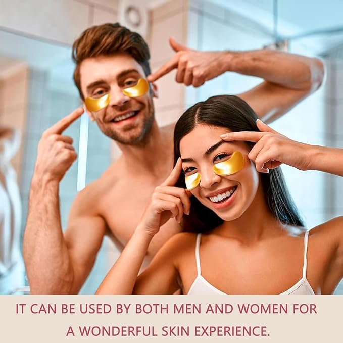30 Pairs 24K Gold Lip & Under Eye Mask Set - Hydrating Gel Pads for Dry Lips & Dark Circles | Skincare with Hyaluronic Acid & Vitamin E | Effectively Nourishes the Lip & Eye Skin