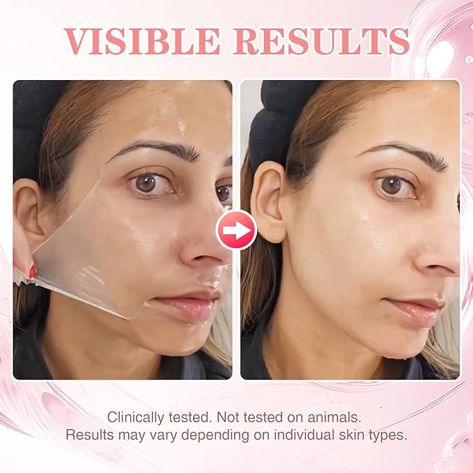 Collagen Overnight Wrapping Peel Off Face Mask Overnight Collagen Face Mask -Deep Hydration Care, Reduce Sagging & Dullness-Korean Skin Care for Glowing Skin 2.65 fl.oz, Brush Included(Pink)