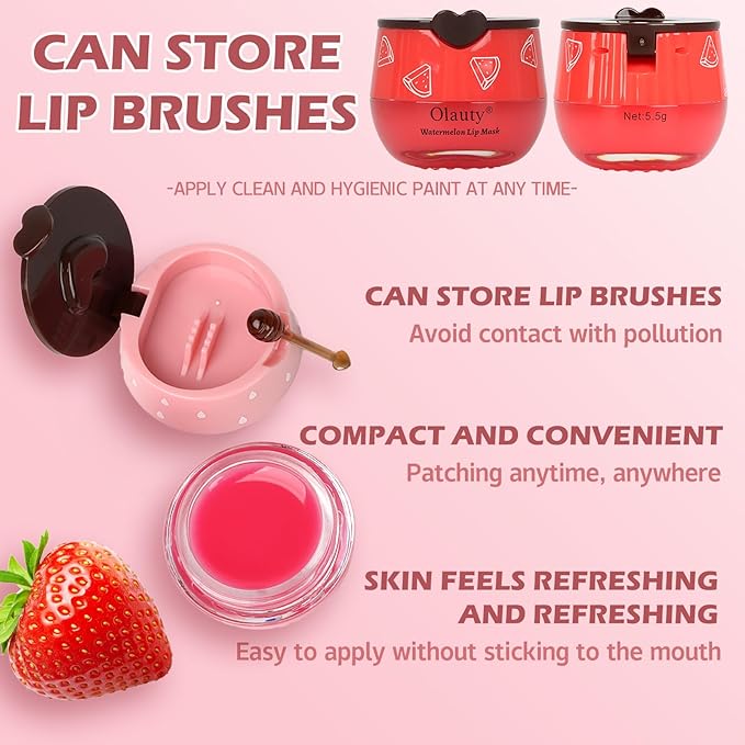 8 PCS Bee Lip Balm Honey Pot, Fruity Mask Overnight Hydrating Prevention for Dry and Cracked Lips, Scrubs Exfoliator Care, Sleeping Mask Reduces Lines