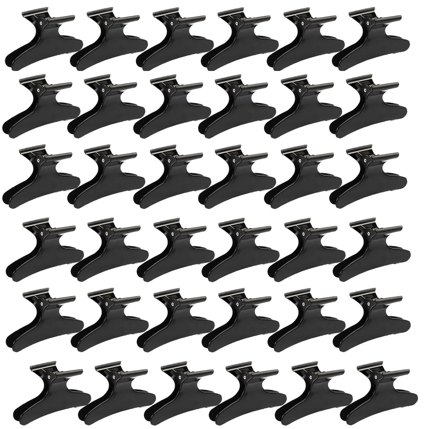 Ondder 36 Pcs Black Butterfly Hair Clips for Styling and Sectioning - Pro Claws Clamps for Cutting, Coloring - Hair Accessories for Women Girls