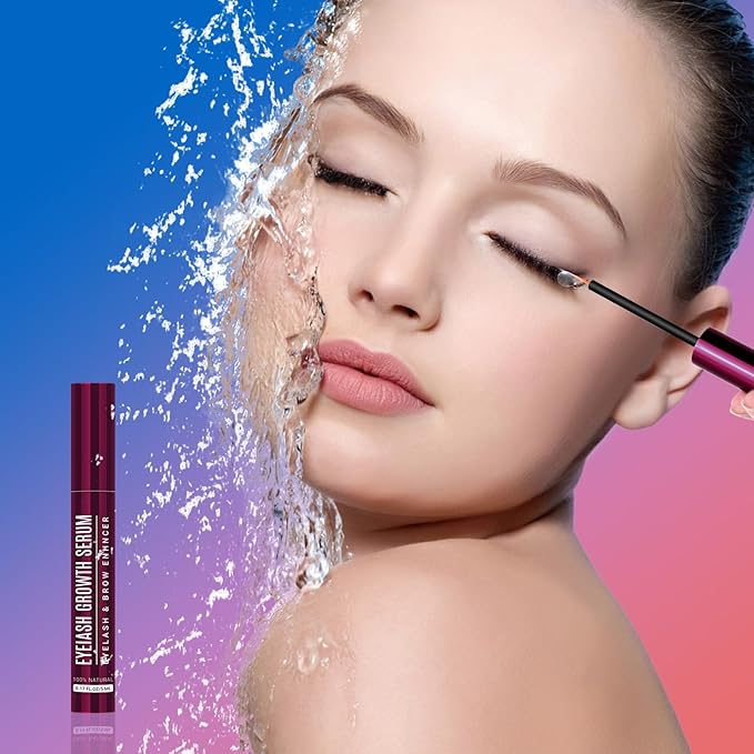 Eyelash Growth Serum, Lash Serum for Eyelash Growth & Enhancing, Advanced Formula for Natural Lashes or Lash Extensions & Brows (0.17 FL OZ)