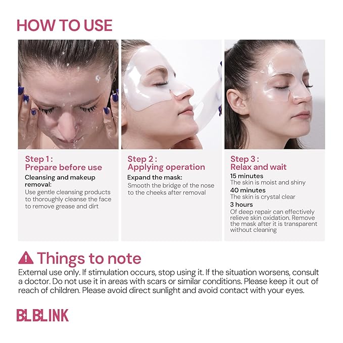 2 Pack Moisturizing Collagen Firming Hydrogel Mask 34gx10ea, Overnight Repair for Dry Skin, Collagen Face Masks, Firming & Anti-Aging, Hydrating Face Masks，Skincare