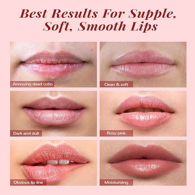 Lip Scrub & Lip Mask Set, Lip Sleeping Mask, Overnight Treatment Lip Care Products, Holiday Gift Set for Girls, Moisturize & Nourish, Dry Cracked Lips, Intense Hydration with Vitamin C