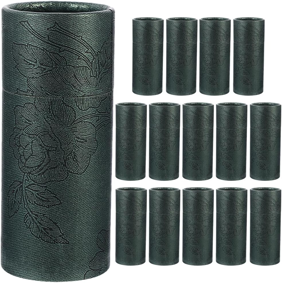 GLEAVI 15pcs Present Box Essential Oil Bottle Packaging Box with Lid Portable Storage Tube for Tea Leaf Incense Sticks Multipurpose Paper Container