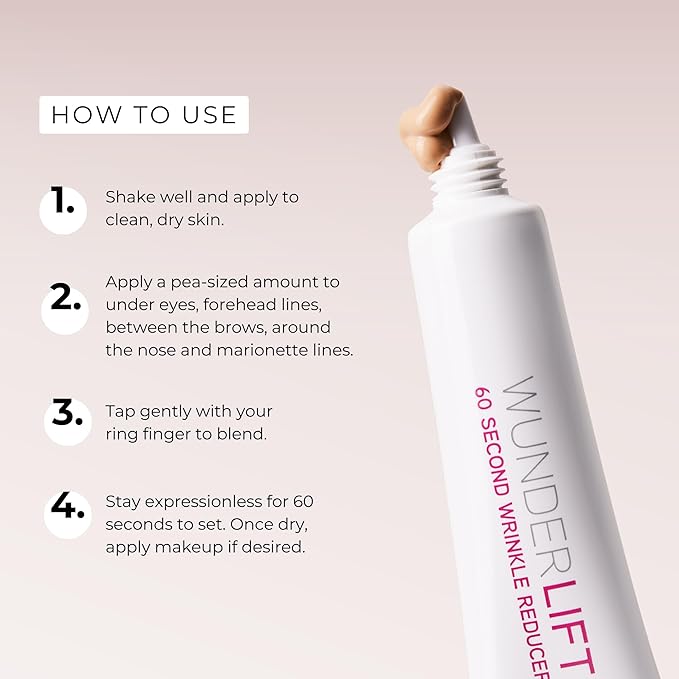 WUNDER2 Wunderlift Instant Eye Tightening Serum, Temporary Firming & Lifting Treatment in 60 Seconds, Reduces Under-Eye Bags, Dark Circles, Puffiness, Anti-aging Fine Lines