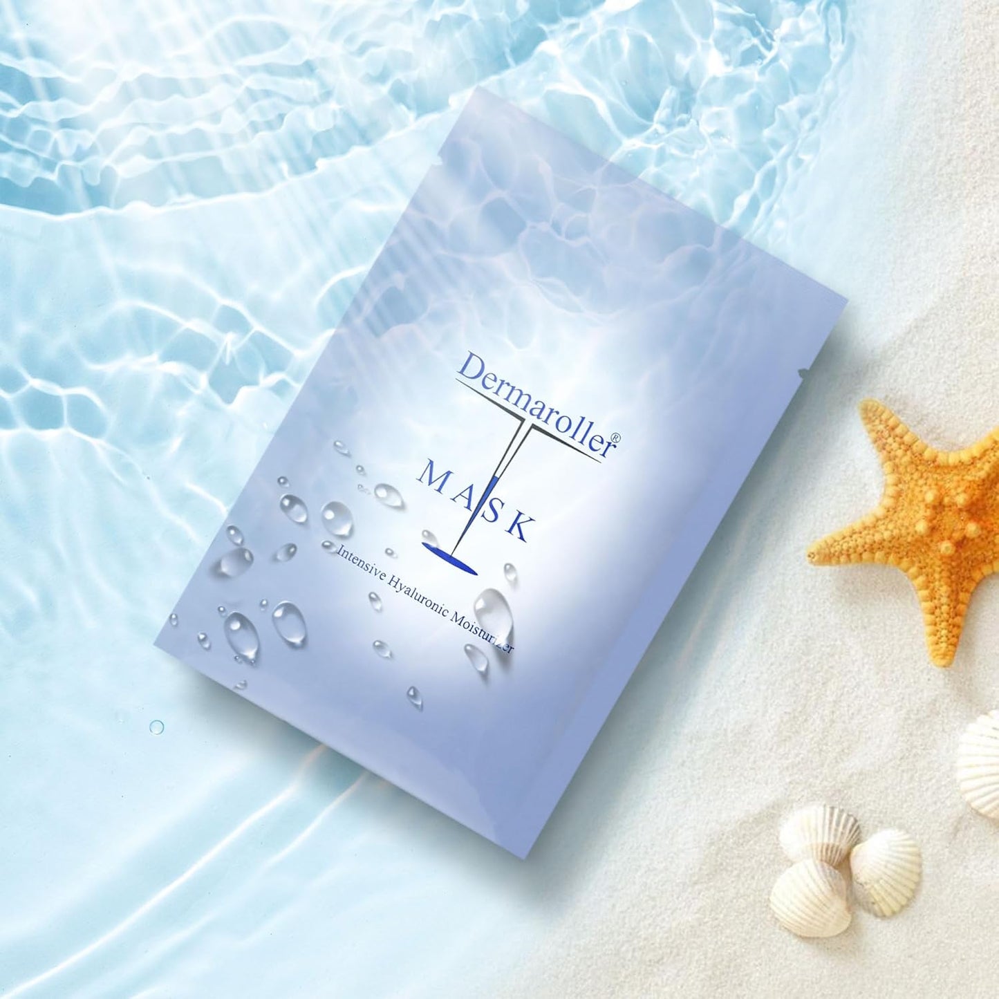 Dermaroller Hydrating Face Mask Sheets - 10 Pack with Hyaluronic Acid, Matrixyl & Vitamin E for Anti-Aging Skincare and Radiant Glow