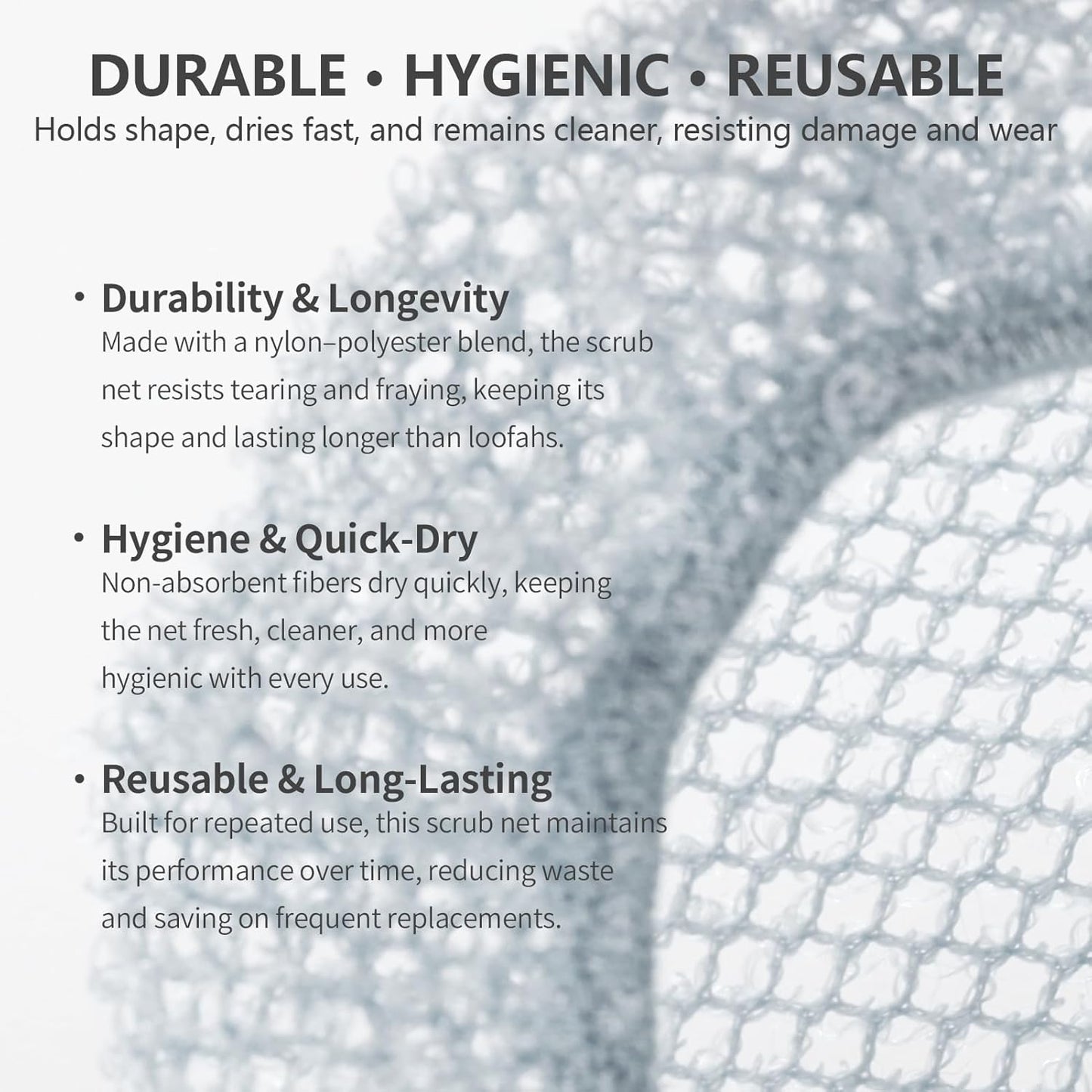 Silicone Body Scrubber with Scrub Net Set, BEAUTAIL 2 Pack for Rich Lather, Deep Cleansing, and Exfoliation – Durable, Easy to Clean, Gentle or Firmer Options – 1 Shower Brush Black, 1 Scrub Net Gray