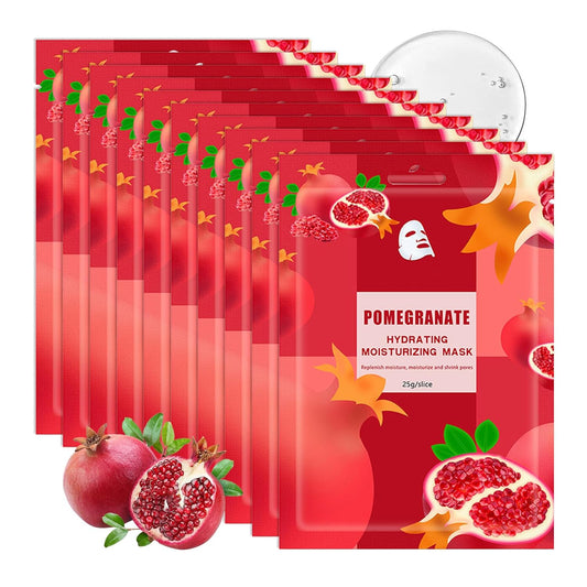 10PCS Hydrating Facial Sheet Mask,Moisturizing Face Masks Skincare Gift Set,Long Lasting Face Mask Skin Care & Facial Mask Kit for All Skin Types 09