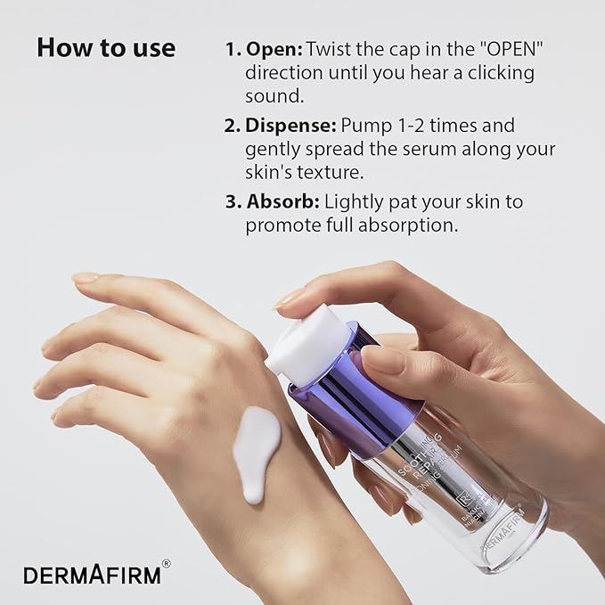 DERMAFIRM Soothing Repair Toning Serum R4 | Korean Bakuchiol Face Serum w/Niacinamide & Peptides | Calming and Correcting Facial Serum | No Animal Trials No Parabens 1.01 fl oz