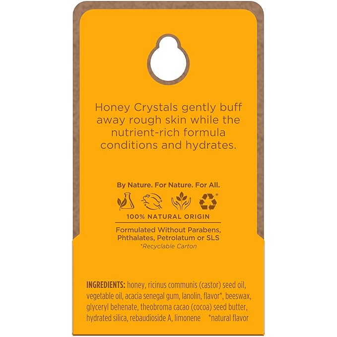Burt's Bees Conditioning Honey Lip Scrub, Mothers Day Gifts, Exfoliates & Conditions Dry Lips, with Honey Crystals, Use with Overnight Intense Treatment, Natural Origin Care, 0.25 oz.