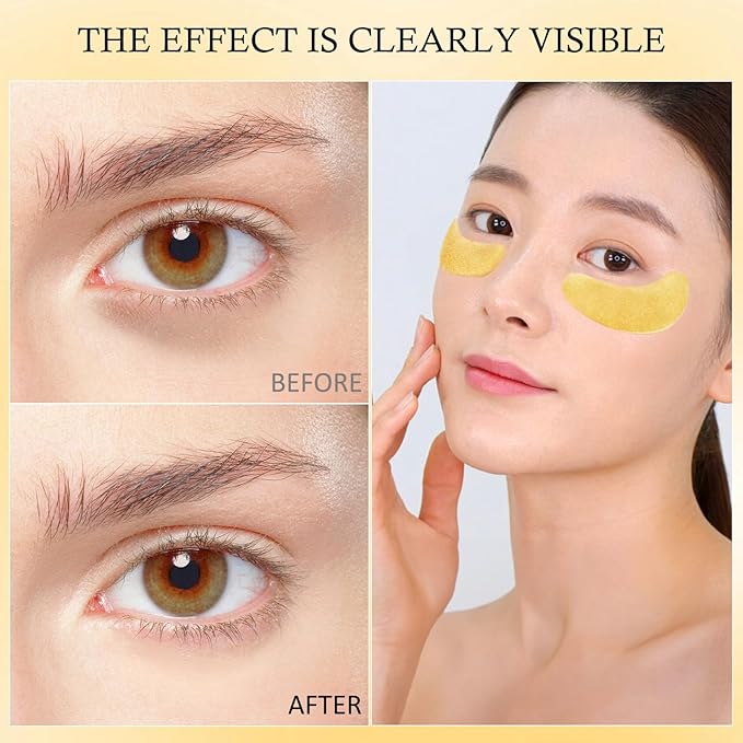 24 Pairs Under Eye Patches for Puffy Eyes and Dark Circles, Collagen Under Eye Mask Skin Care Products, Snail Mucin Eye Patches, Wrinkle Patches