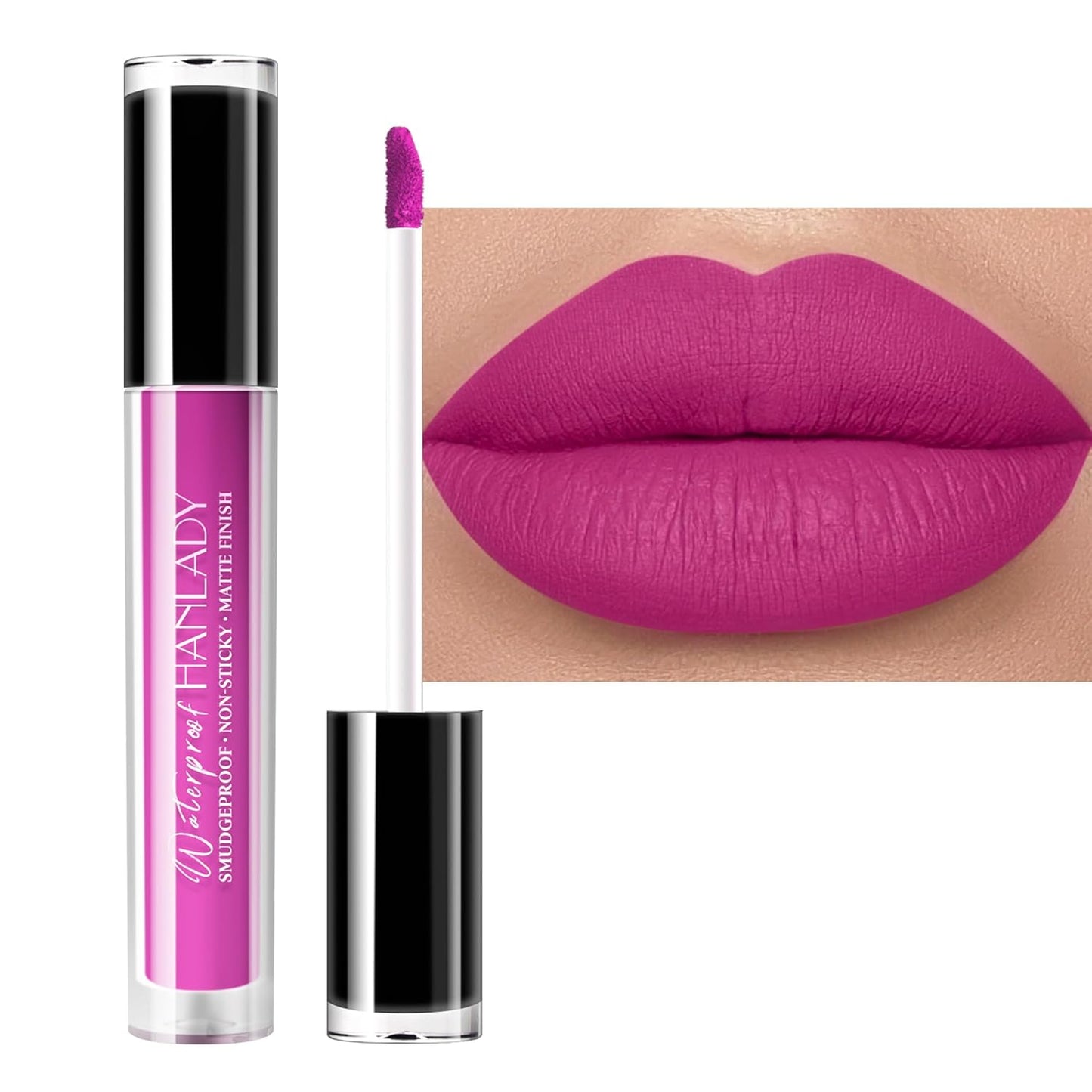 Pink Lipstick Matte Liquid Lipstick Long Lasting for Women Smudgeproof Lipsticks Color Stay Hot Pink Lipsticks Vegan Cruelty-Free Lip Gloss(901 Cool Pink)