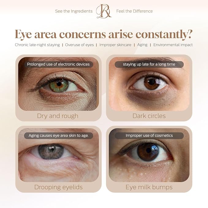 Decoder Eye Puffiness Relief and Repair Beauty Eye Serum Oil, Eye Skin Care Essence Oil, Under Eye Cream - Jojoba Oil, Squalane, Shea Butter, Meadowfoam Oil and Frankincense - Soothing and Refreshing