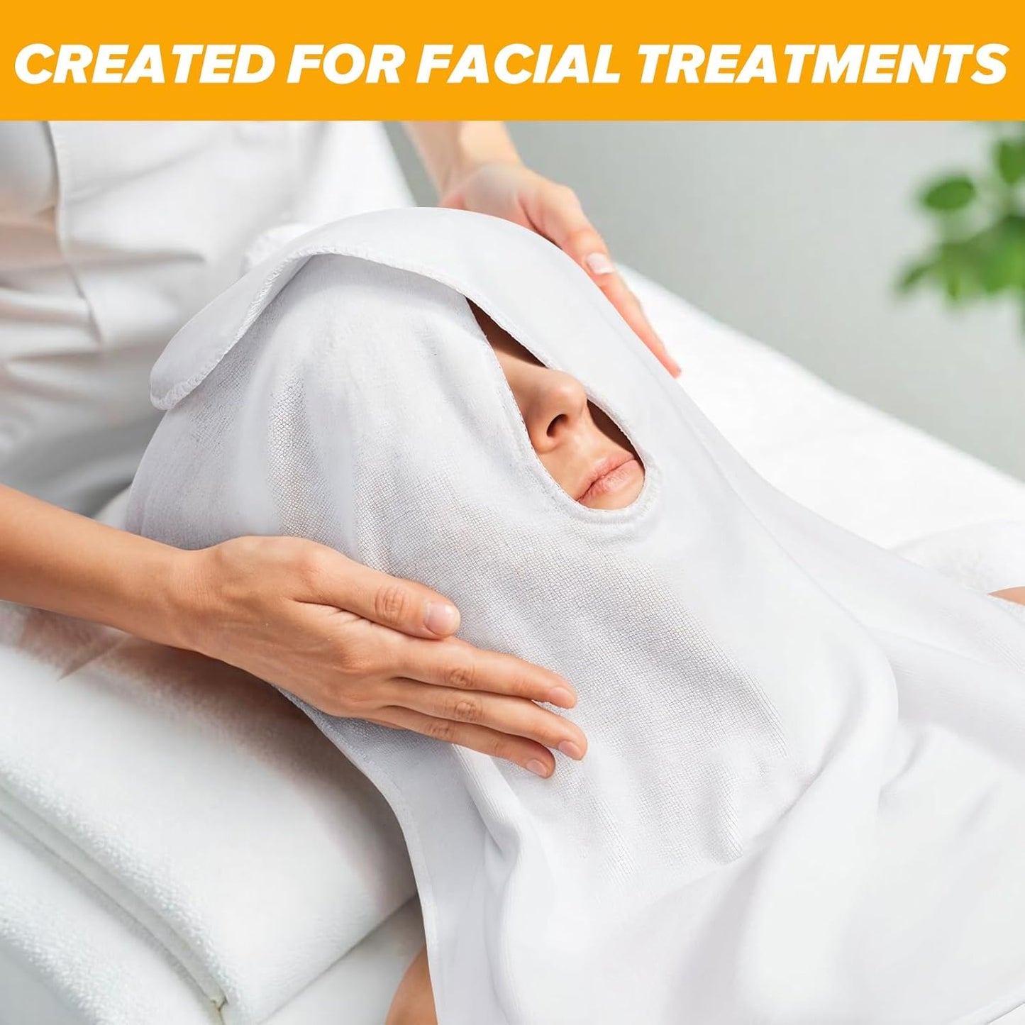 6 Pcs Facial Towels for Estheticians – Microfiber Soft Spa Towel for Skincare, Massage & Professional Use (White)