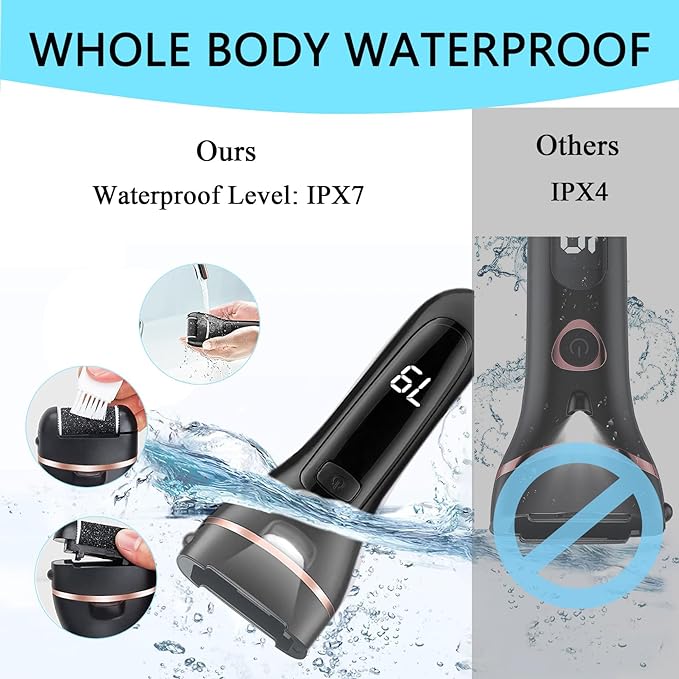 Callus Remover for Feet, 13-in-1 Professional Pedicure Tools Foot Care Kit, Foot Scrubber Electric Feet File Pedi for Hard Cracked Dry Dead Skin, 3 Rollers, 2 Speed, Battery Display (Black)