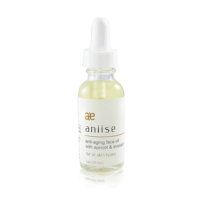 Anti – Aging Face Oil with Apricot and Avocado, Moisturizing, for Face for All Skin Types - All-Natural Serum for Face - With Vitamin C, E, and Grape Seed 1 oz