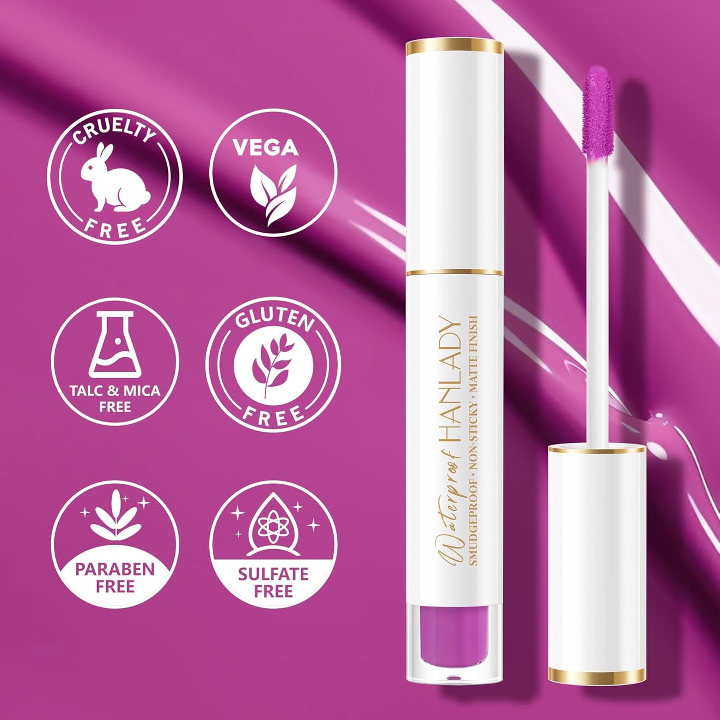 Purple Lipstick Long Lasting Lipsticks for Women Pigmented Smudgeproof Transferproof Vegan Cruelty Free Lip Makeup, A45 Dark Era