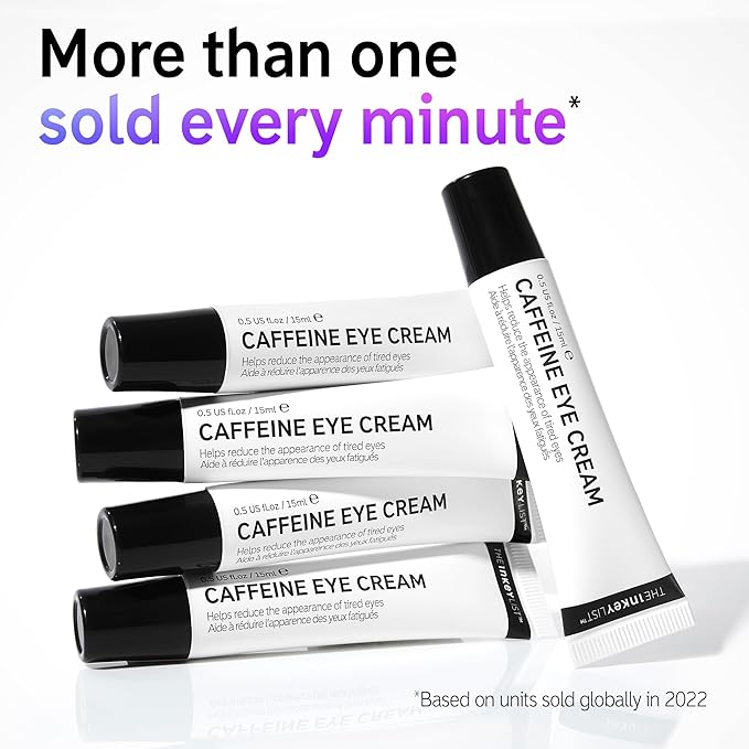The INKEY List Caffeine Eye Cream, Reduce Eye Puffiness and Dark Circle, Blur Fine Lines, 0.5 fl oz