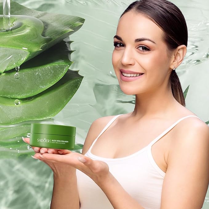 Under Eye Patches for Puffy Eyes and Dark Circles – 60 PCS Aloe Vera Under Eye Mask with Pure Natural Extracts to Combat Puffiness, Fine Lines, Wrinkles, and Bags