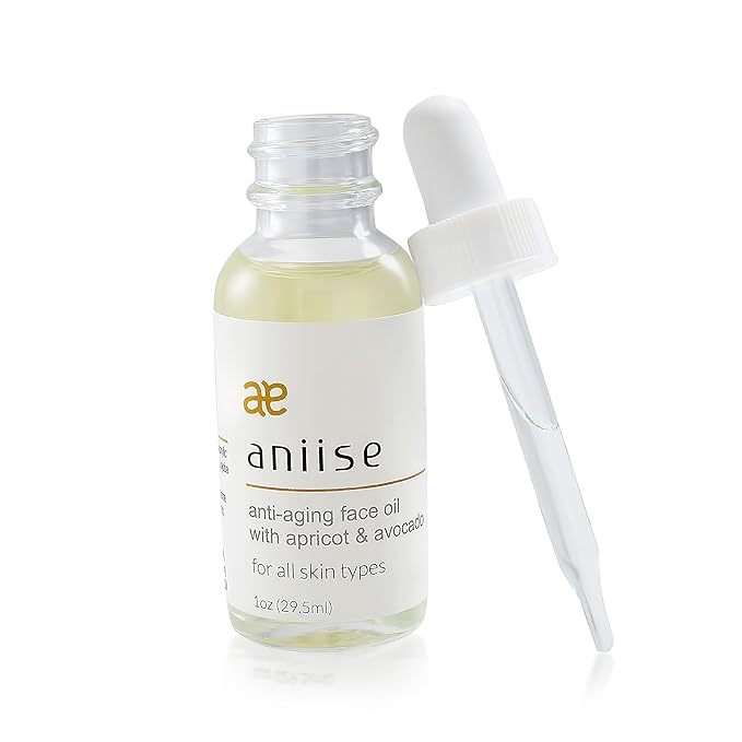 Anti – Aging Face Oil with Apricot and Avocado, Moisturizing, for Face for All Skin Types - All-Natural Serum for Face - With Vitamin C, E, and Grape Seed 1 oz