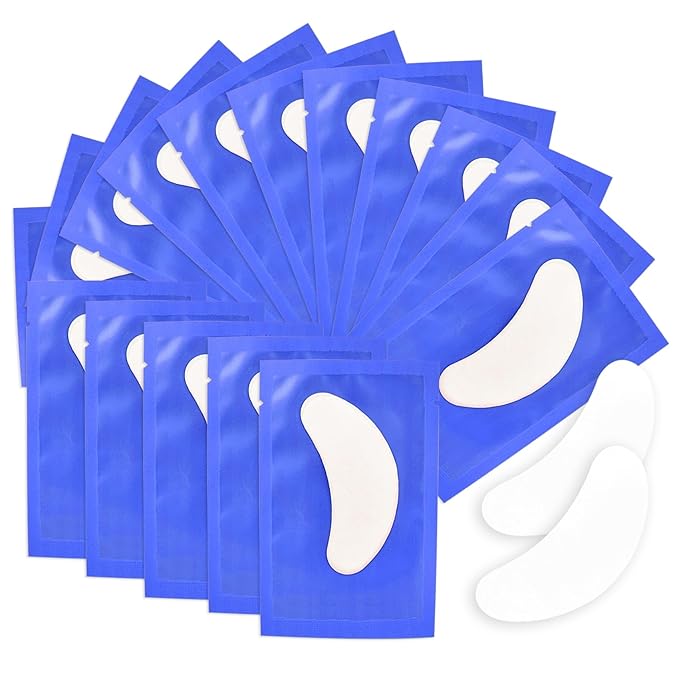 50 Pairs Under Eye Patches, Eye Gel Pads, Eyelash Extension Eye Pads for DIY Lash Extension Supplies, Eyelash Extension (50 Pairs, Blue)
