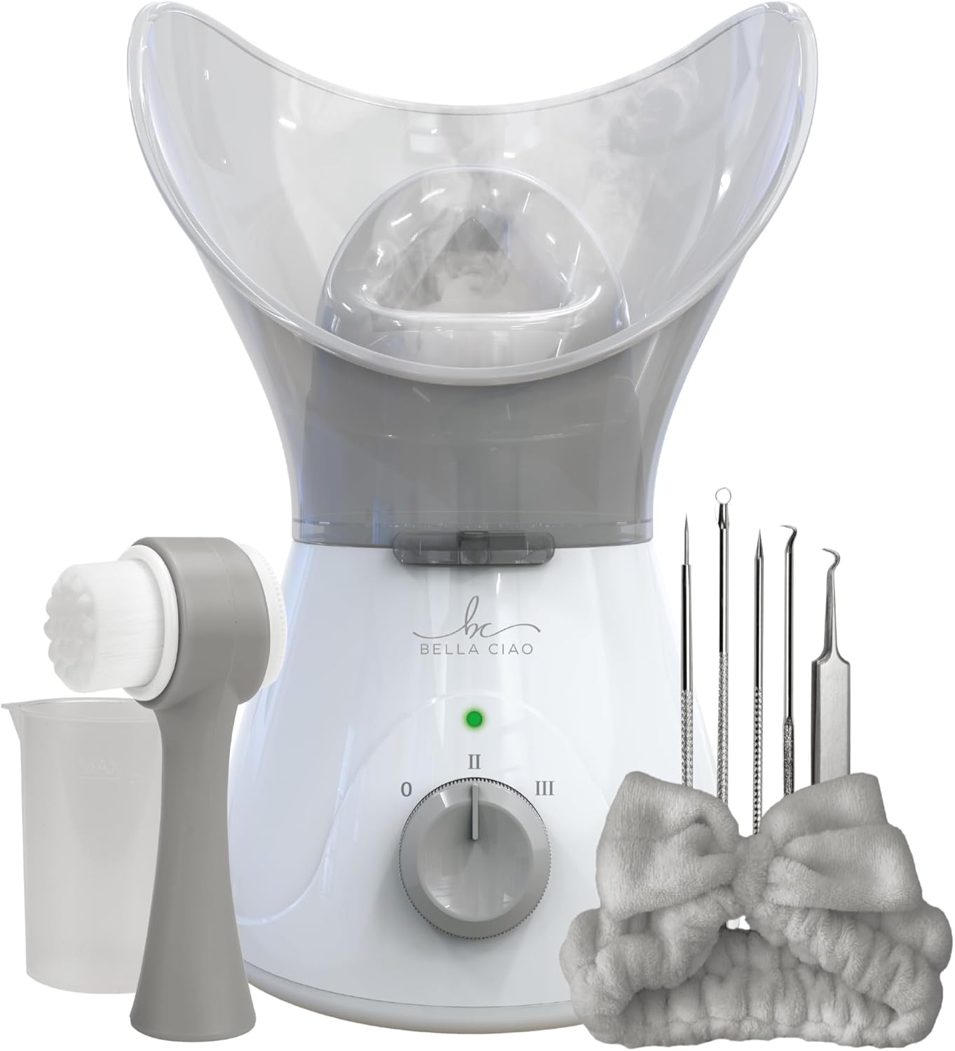 Bella Ciao 11-Piece Facial Steamer Set – Portable Face Steamer for Deep Cleaning, Hydration & Pore Care – Skincare Beauty Tool Kit for Women & Teens – Spa Gift for Home, Travel & Self-Care Routine