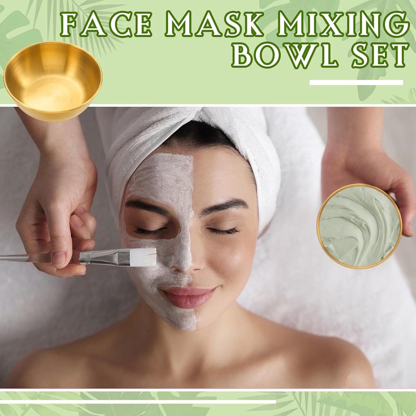 6 Pcs 3. 23 In DIY Face Mask Mixing Bowl Stainless Steel Esthetician Facial Mask Bowl Facial Small Mixing Esthetician Supplies for Lady Women Skincare Home Salon Cosmetic Beauty (Gold)