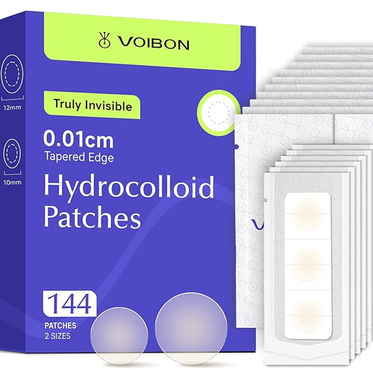 Pimple Patches For Face, Invisible Hydrocolloid Acne Patches Acne Treatment,Covering Zits & Blemishes in Skin and Face, Zit Patches with Salicylic Acid, FSA HSA Store Eligible Items 144 Count