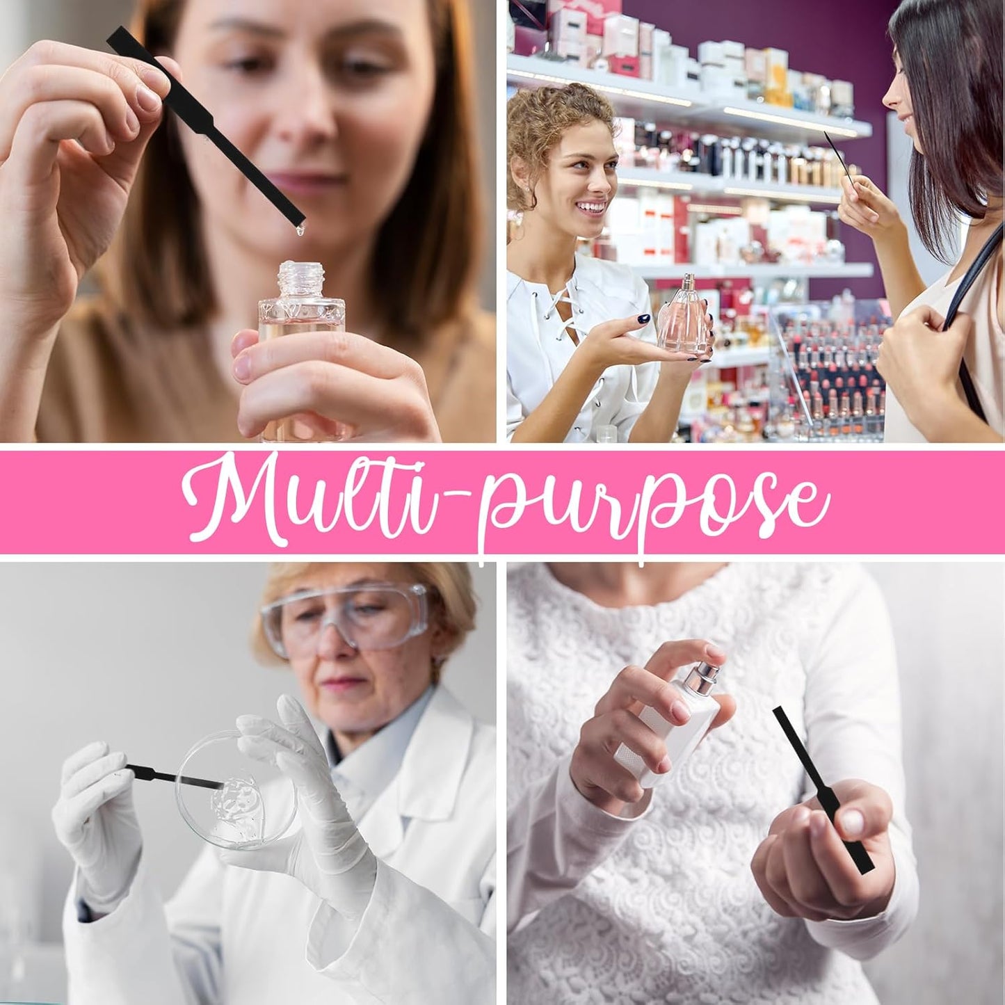 1000 Pcs Black Perfume Test Strips Disposable Fragrance Strips Perfume Paper Test Strips Premium Fragrance Blotter Strips Essential Oils Test Card for Scents Aromatherapy Testing