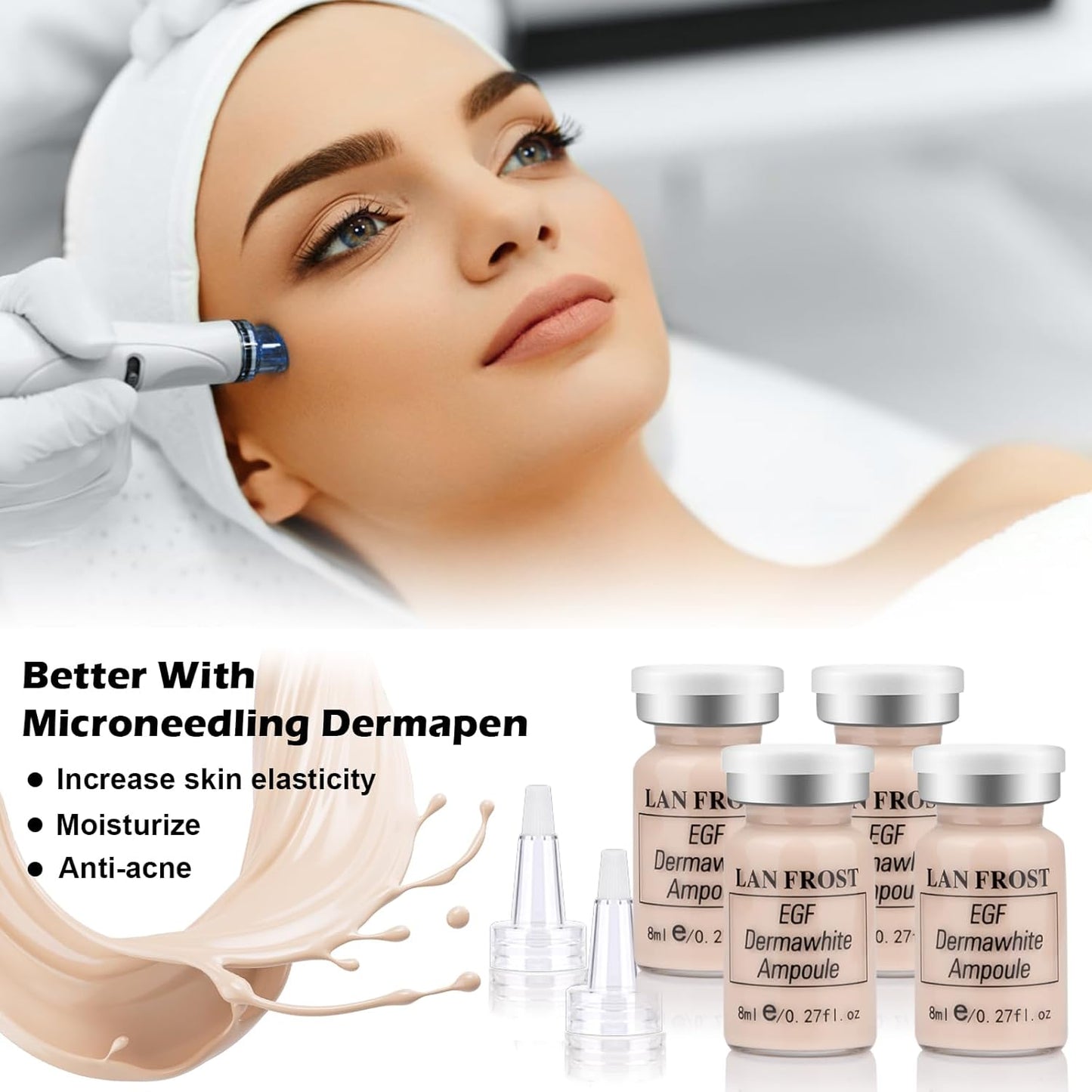 BB Pigment Serum Starter Kit Hyaluronic Acid Essence Foundation BB Facial Glow Skin Care Kit 0.27oz 12 Vials, Combined With Niacinamide and Peptides To Skin Tone Anti-Aging Foundation #1