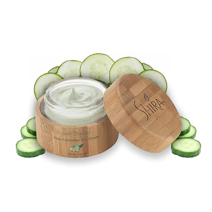 Shir-Organic Pure Cucumber Eye Cream For Dark Circles Eye Puffiness Wrinkles Instant Hydration Anti Aging Eye Cream for All Skin Type (15 ML)