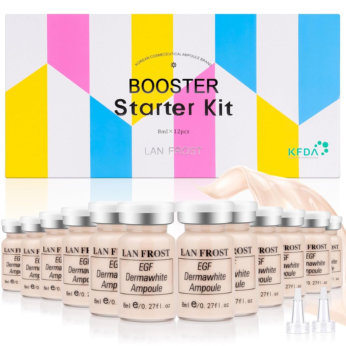 BB Pigment Serum Starter Kit Hyaluronic Acid Essence Foundation BB Facial Glow Skin Care Kit 0.27oz 12 Vials, Combined With Niacinamide and Peptides To Skin Tone Anti-Aging Foundation #1