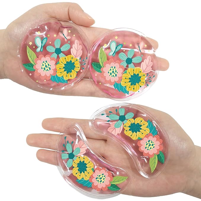 ZNÖCUETÖD Reusable Gel Eye Pads for Puffiness & Dark Circles - Cold/Warm Therapy Compress with Cooling Under Eye Patches, Reduces Wrinkles & Redness, Pain Relief Eye Mask for Relaxation
