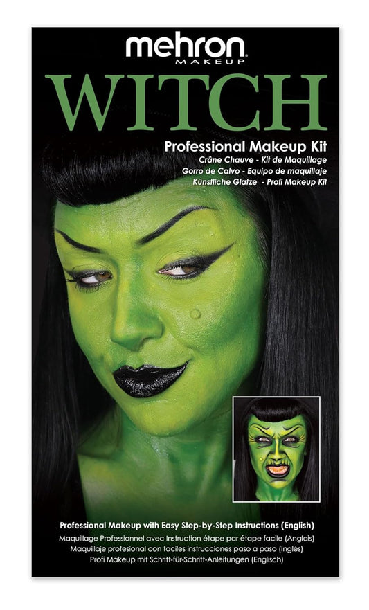 Mehron Makeup Premium Character Kits| Makeup Kits for Halloween & Cosplay| Made in the USA | Complete Kit | Includes all Tools & Instructions on How to Create the Look | (Witch)