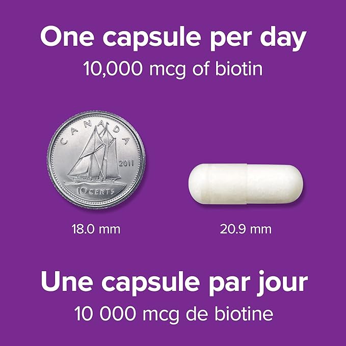 Webber Naturals Biotin Extra Strength 10,000 mcg, 120 Capsules