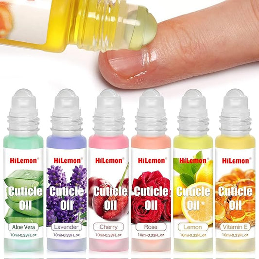 Natural Cuticle Oil for Nails Essential Oil Revitalizing Overnight Hydration for Dry Cuticles with Vitamin E Repaired Softener Nail Strengthener Protector for Damaged Skin (8ml, 5 Scent)