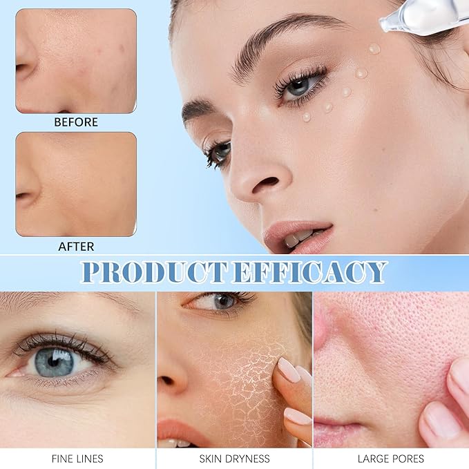 Hyaluronic Acid Tubes, 3% Hyaluronic Acid Serum Ultra-Hydrating Vials,Ultra-Hydrating Serum Single-Use Vials,Hyaluronic Acid Serum,Moisturizing, Firming and Tendering (1Pack,30Pcs)