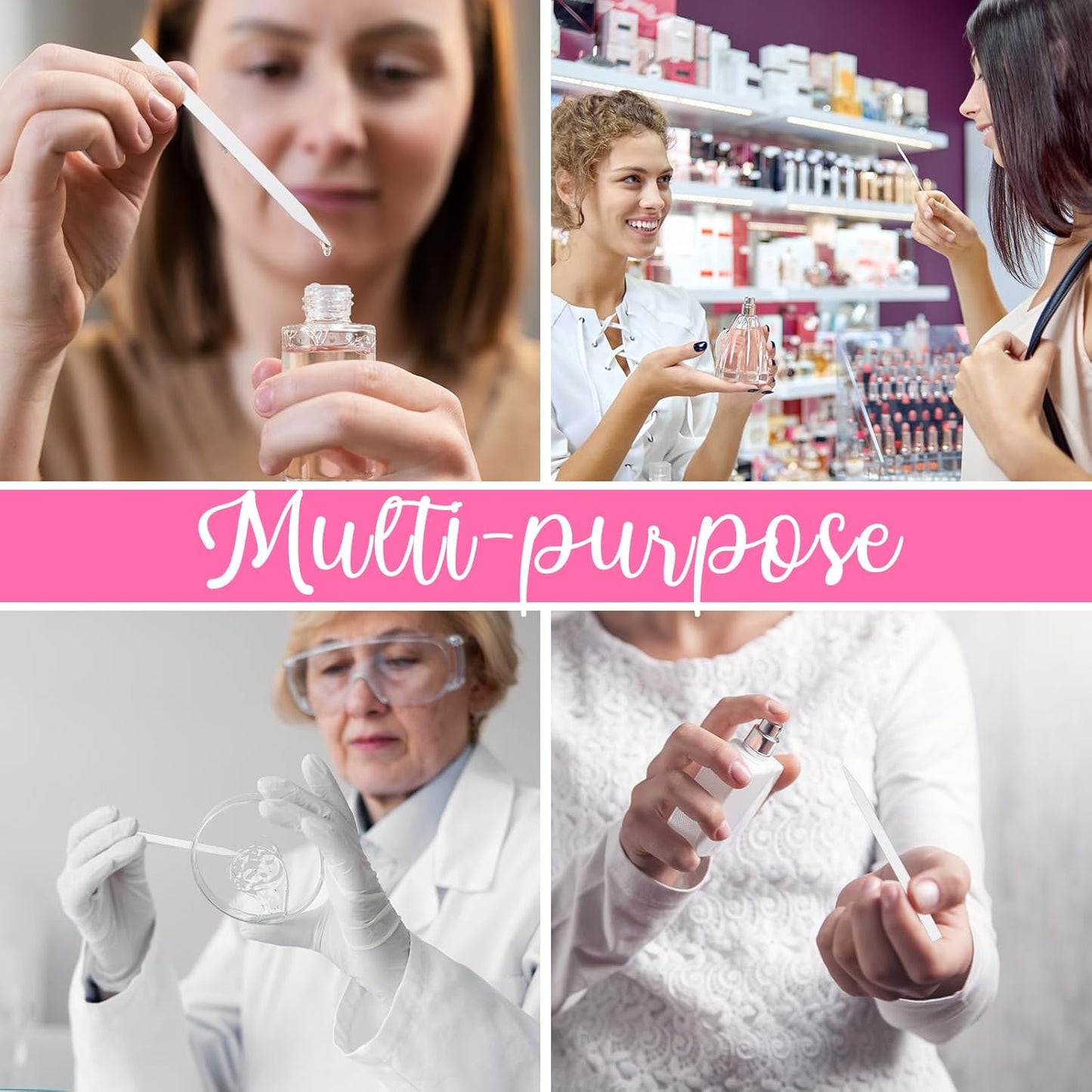 1000 Pieces Perfume Test Strips White Perfume Paper Strips Premium Fragrance Test Strips for scents and Essential Oils