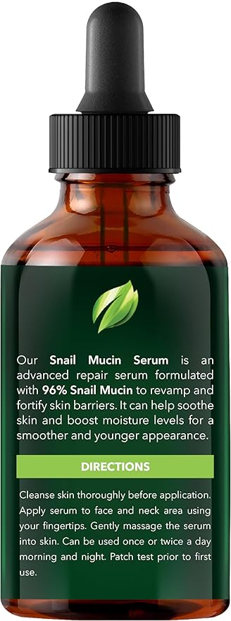 New York Biology 96% Korean Snail Mucin Serum for Face 3.38 Fl. oz 100 ml – Facial Skin Care Snail Mucin Moisturizer for Dry, Dull Skin and Wrinkles – Skin Care Hydrating Face Serum