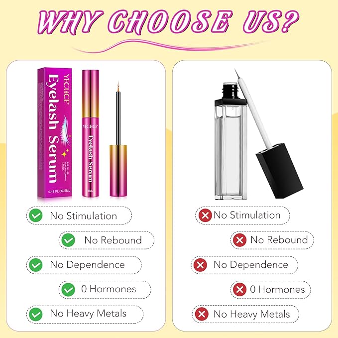 Organic Castor Oil Fuller & Longer Looking Eyelashes, Nourishing & Conditioning Formula, Eyelash Serum To Grow Lashes, Lash Boost Serum, 5ml