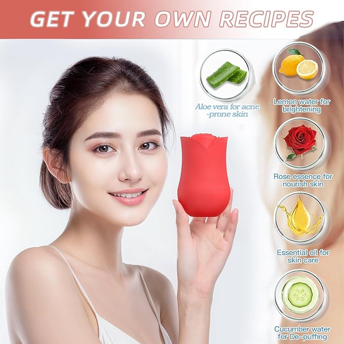 Ice Roller For Face，Cryo Cube Ice Roller For Facial And Eye,Skincare Tools,For Relieving Facial Edema, Shrinking Pores, And Lifting And Firming The Skin (Red)