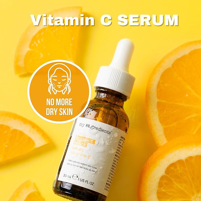 Masque Bar My Ingredients 12% Vitamin C Face Serum - Fades Age Spots, Pore Refining, Wrinkle Repair, Dark Circle Reduction, Hydrating, Even Skin Tone, Mineral Oil & Cruelty-Free Korean Skincare