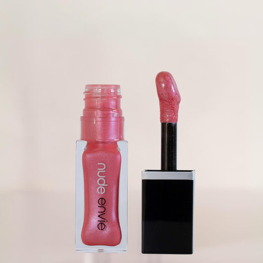 nude envie - Lip Gloss - High-Shine Finish - Moisturizing & Easy Application - Luxury Hydration - Non-Sticky Formula - With Vitamin E & Glycine Soja Oil - Vegan, Paraben-Free & Cruelty-Free - Stylish