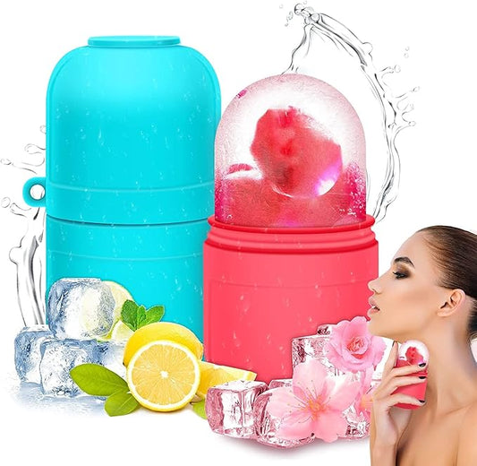2PCS Ice Roller Mold For Face,Eyes & Neck, Your Natural Glow,Brighten Your Skin,Reduce Acne & Fine Lines,Shrink Pores,Lubricate Skin,Reusable Facial Treatment,Tightens & Tones Skin,De-Puff Eye…