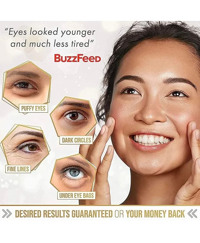 24k Gold Eye Mask Formulated for Puffy Eyes & Dark Circles for Men and Women 20 Pairs Under Eye Patches for Maximum Results SLEEPING WRINKLE REMOVE MASK REMOVING PUFFINESS UNDER EYE CARE COLLAGEN MASK